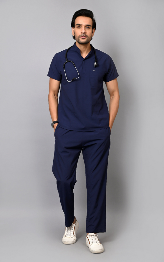 Mens Mandarin Elite Series (Navy Blue) Scrubs
