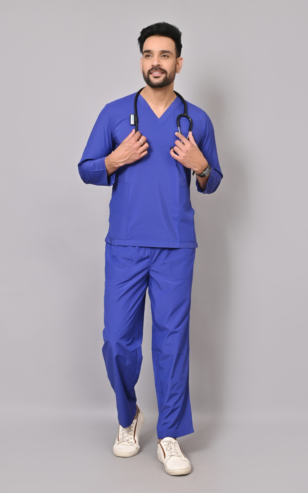 Men's Classic Full Sleeves ( Royal Blue ) Scrubs
