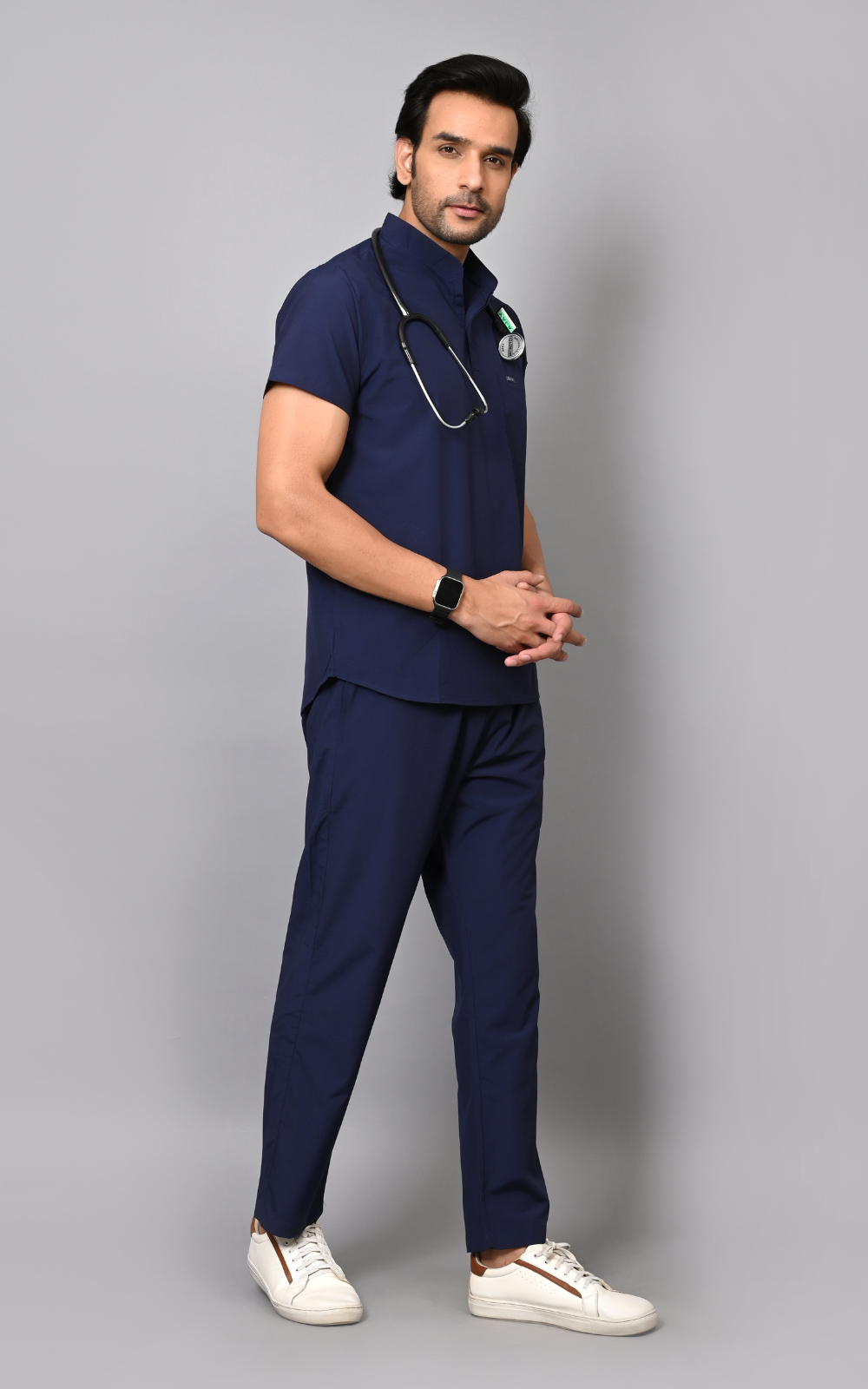 Mens Mandarin Elite Series (Navy Blue) Scrubs