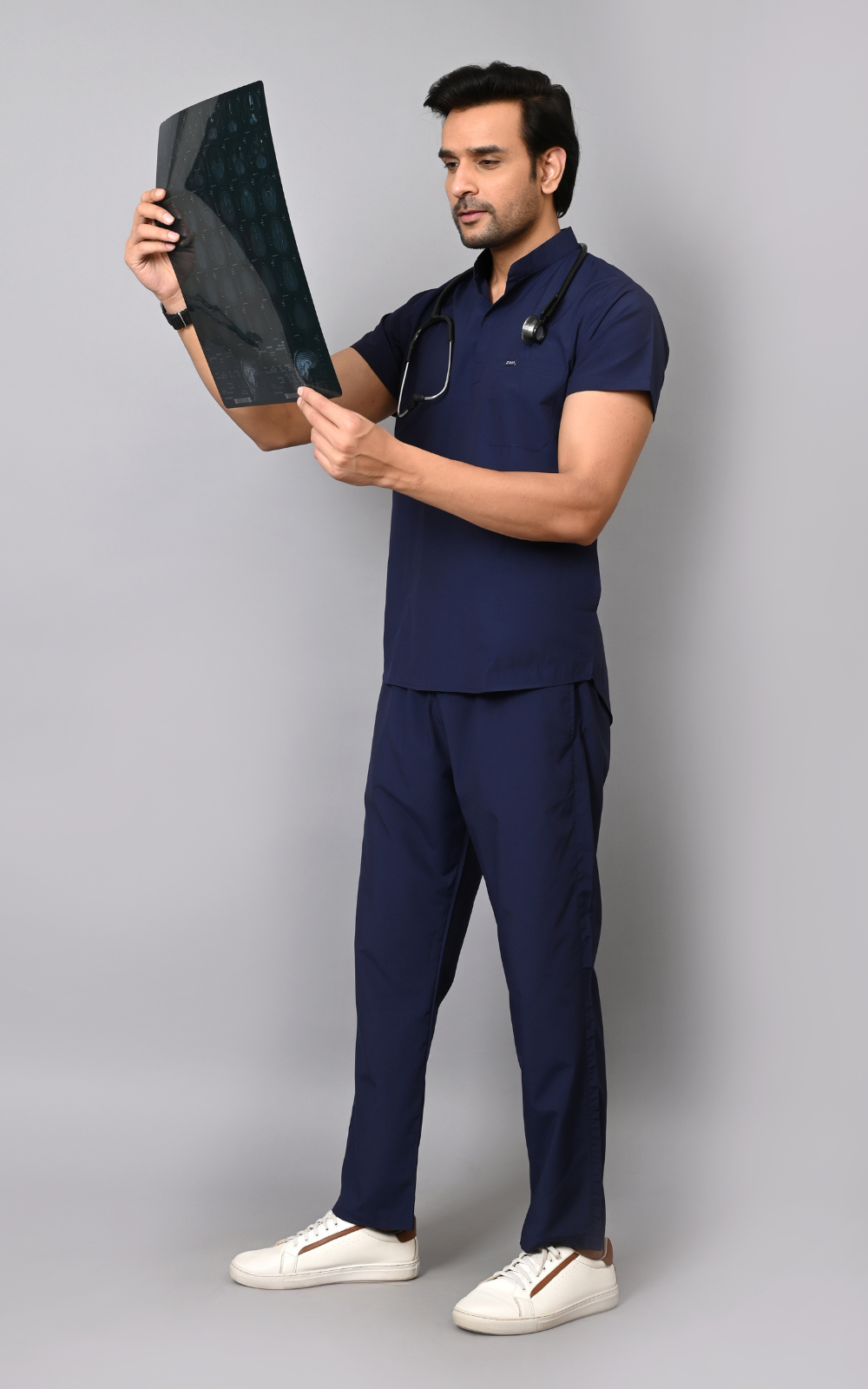 Mens Mandarin Elite Series (Navy Blue) Scrubs