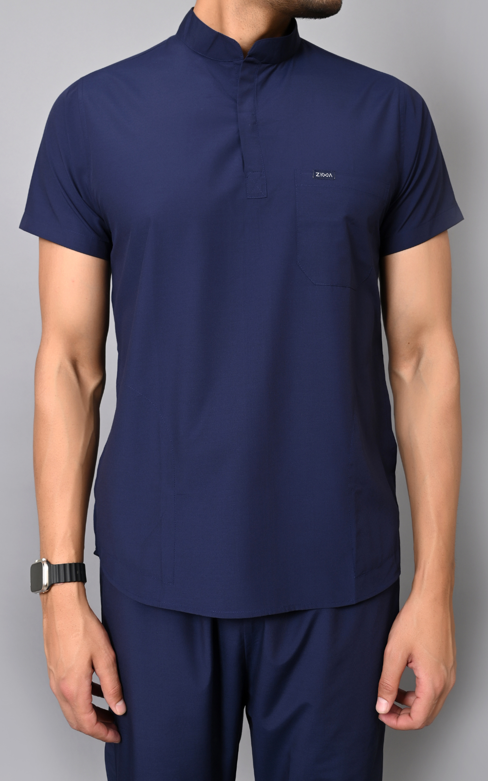 Mens Mandarin Elite Series (Navy Blue) Scrubs