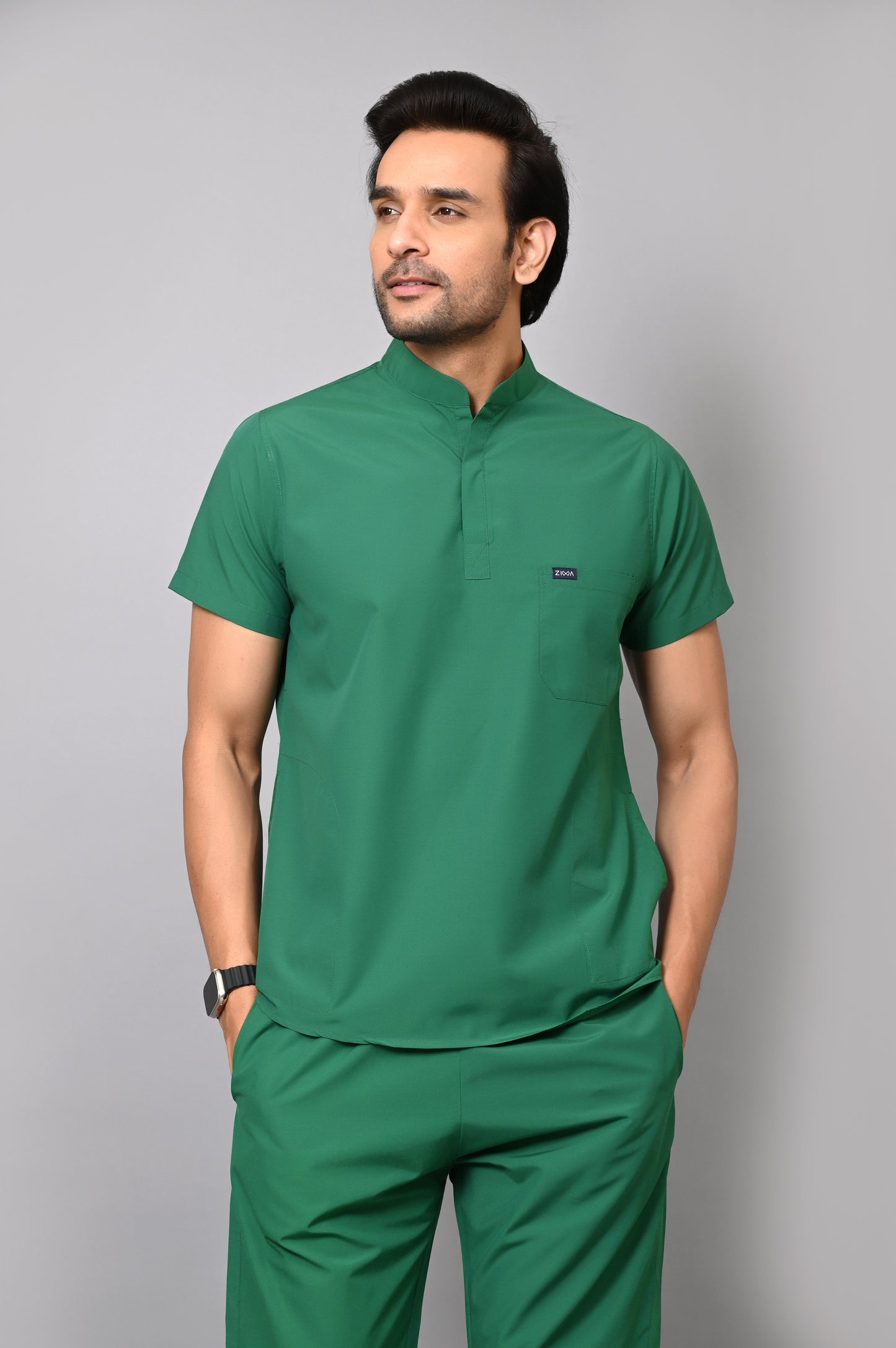 Mens Mandarin Elite Series (Hospital Green) Scrubs