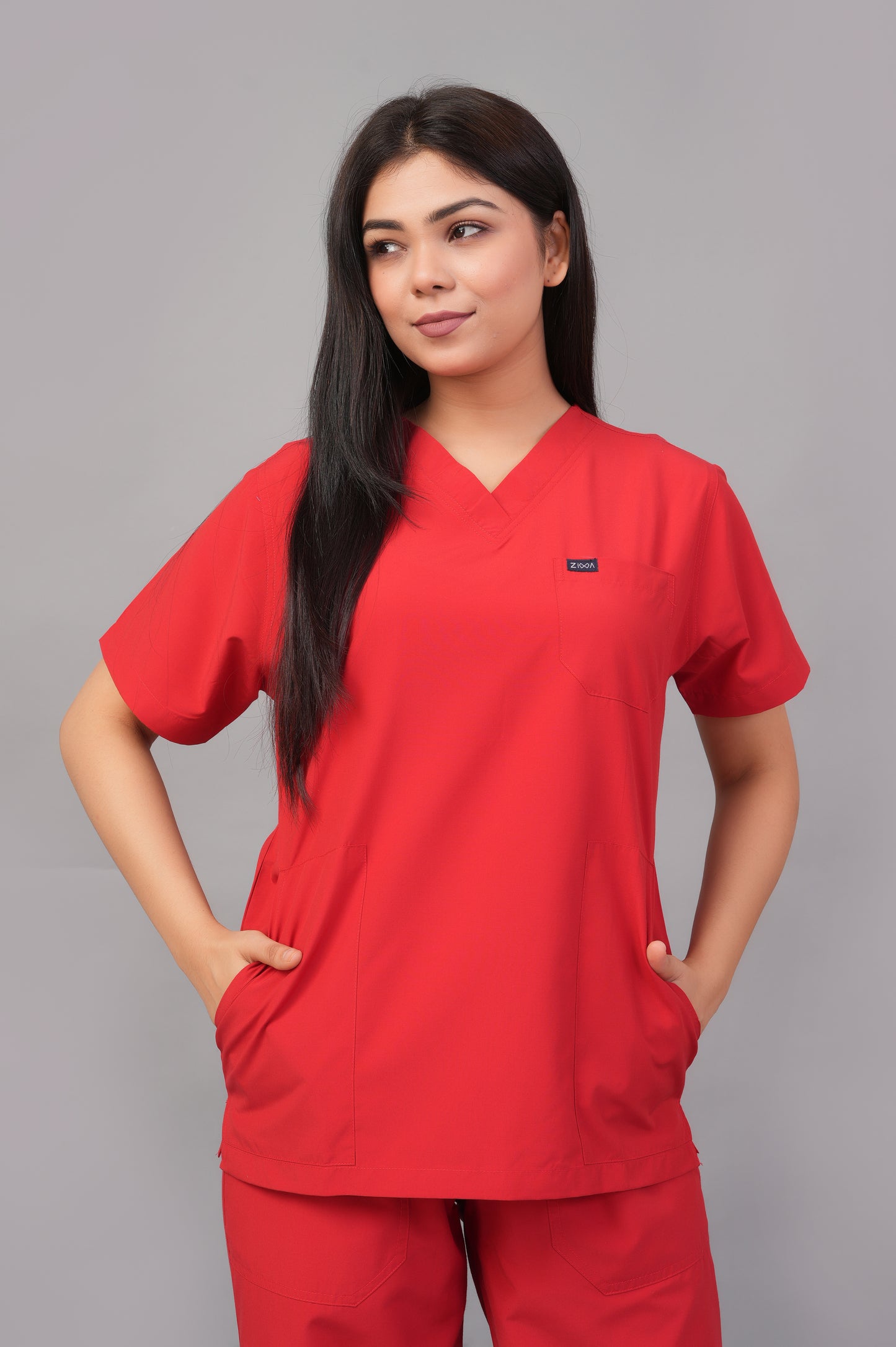 Ziva Womens Orignal Premium (Red) Scrubs
