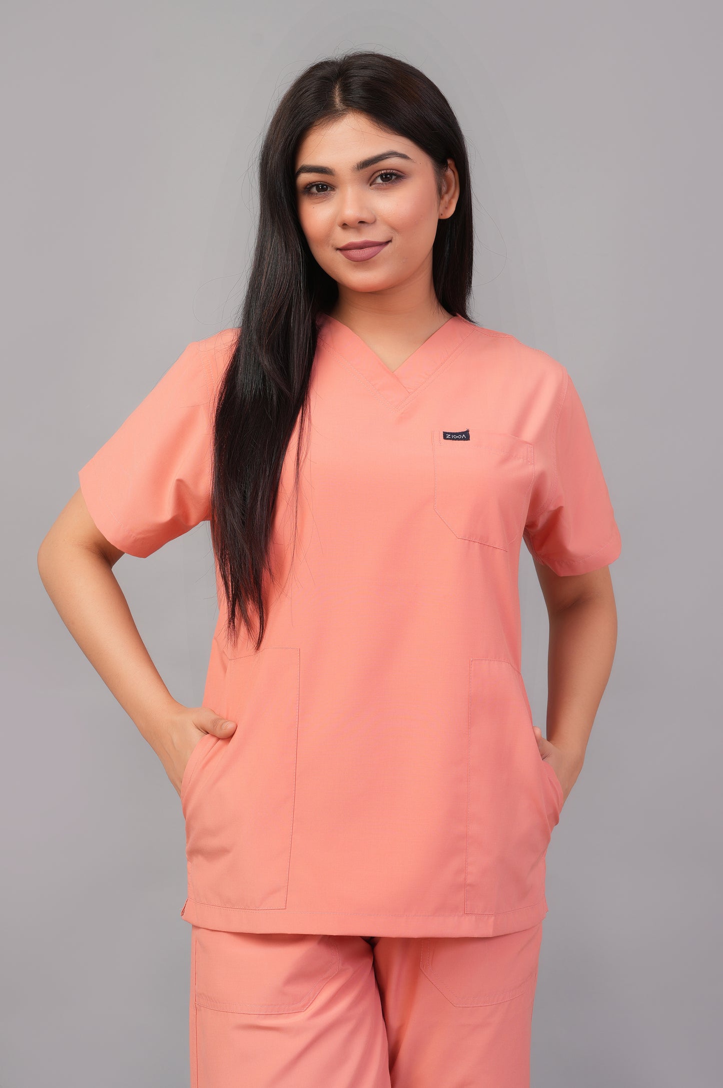 Ziva Original 5 pocket classic (Sea Pink) Scrubs