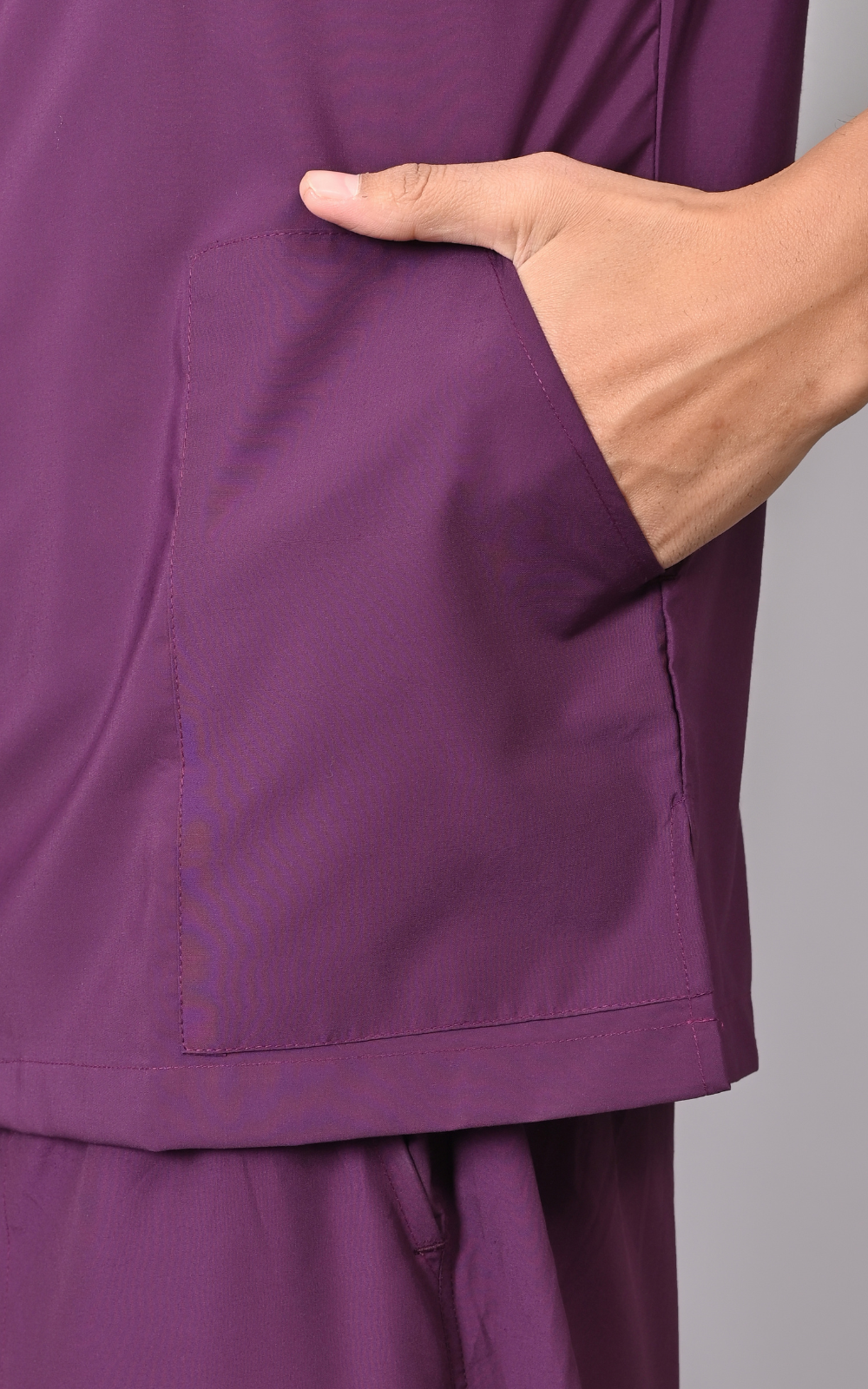 Men's Classic Full Sleeves ( Wine ) Scrubs