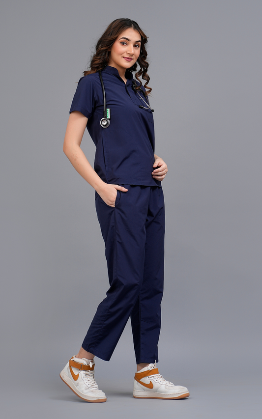 Womens Mandarin Elite Series (Navy Blue) Scrubs