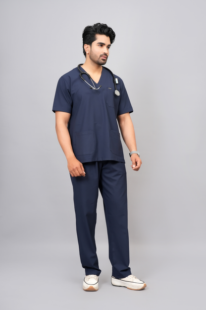ZIVA EliteStretch men's ( Navy Blue  ) 4-Way Stretch Scrubs