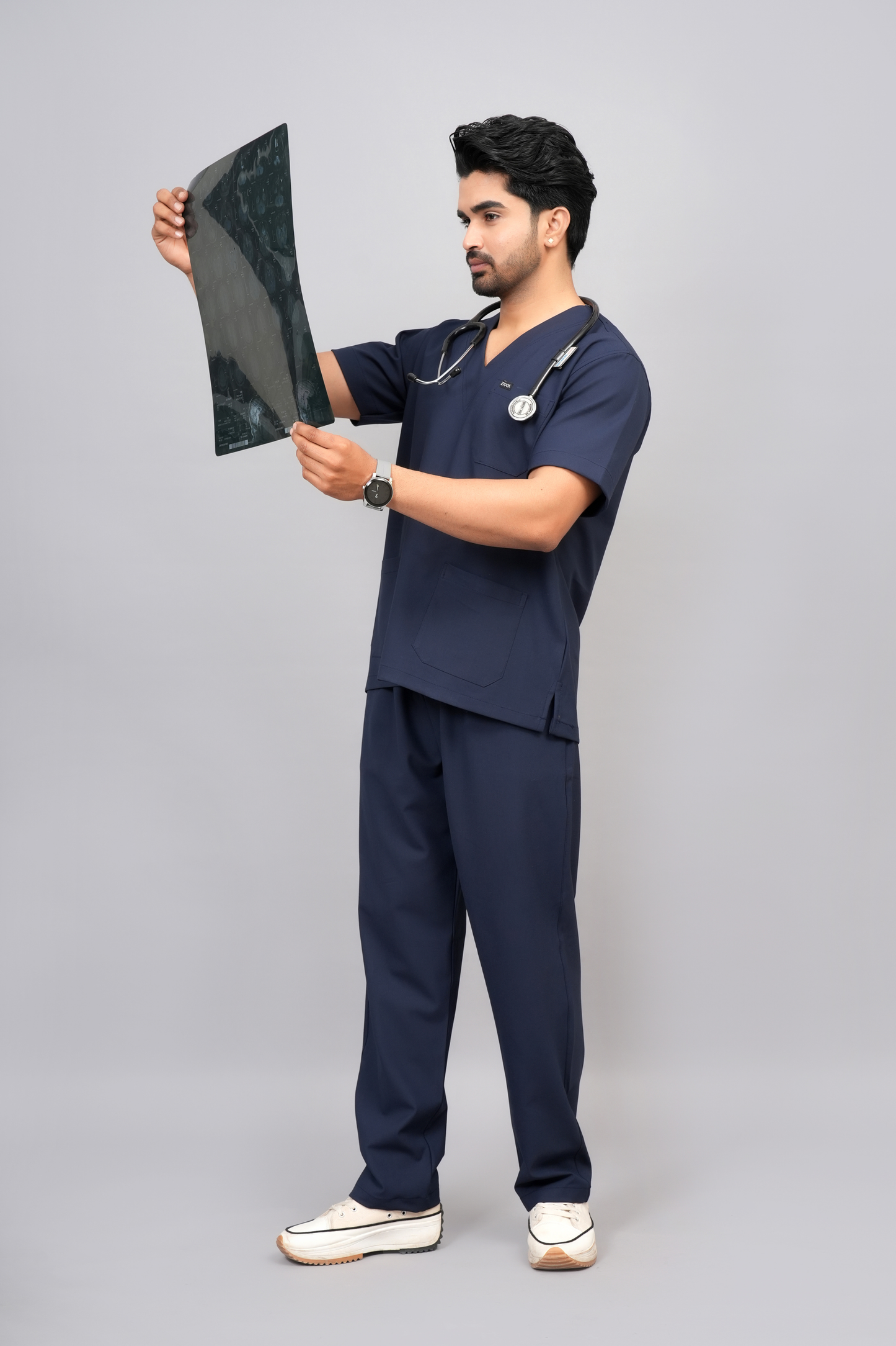 ZIVA EliteStretch men's ( Navy Blue  ) 4-Way Stretch Scrubs