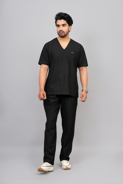ZIVA EliteStretch men's ( black ) 4-Way Stretch Scrubs