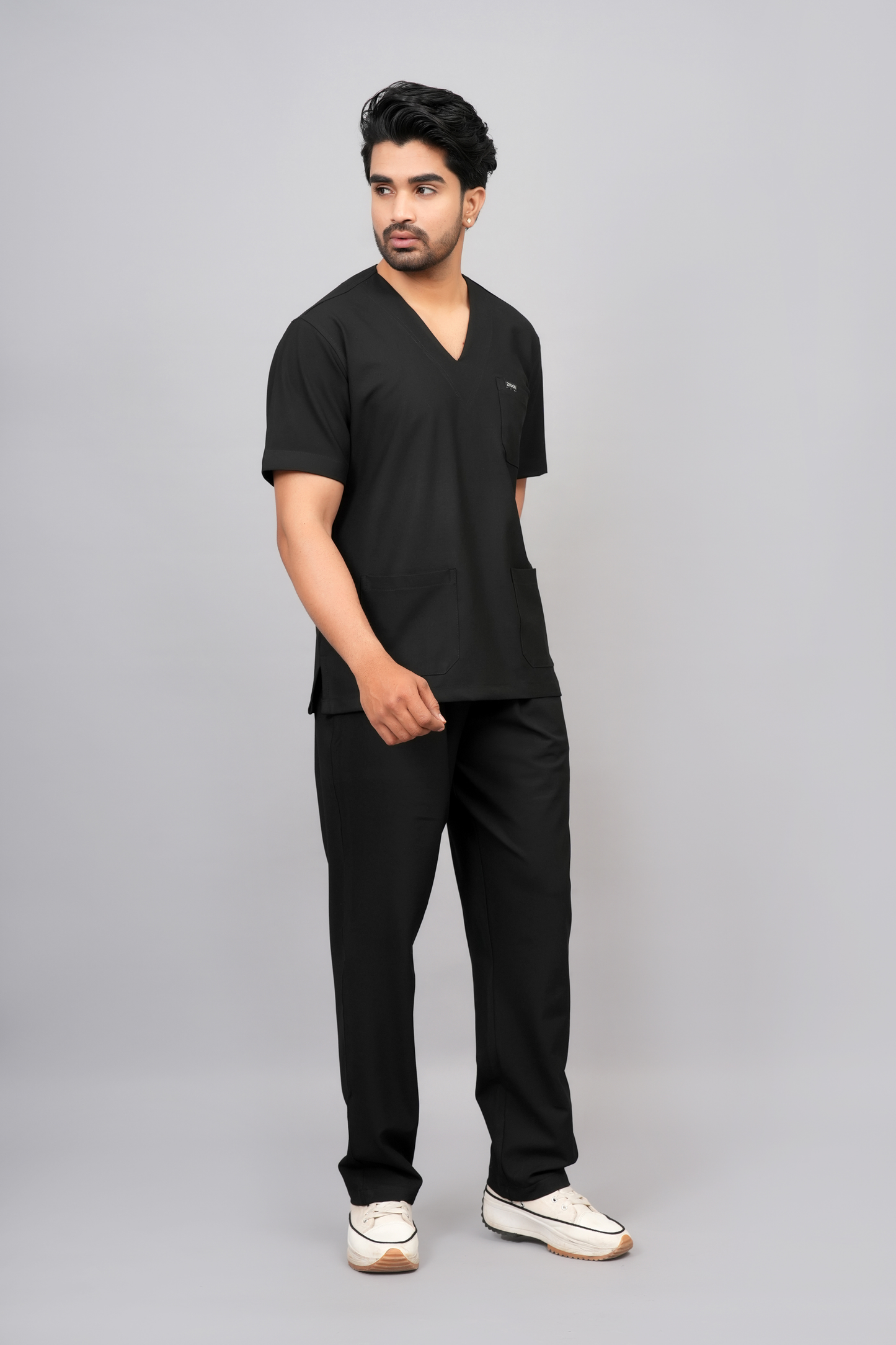 ZIVA EliteStretch men's ( black ) 4-Way Stretch Scrubs