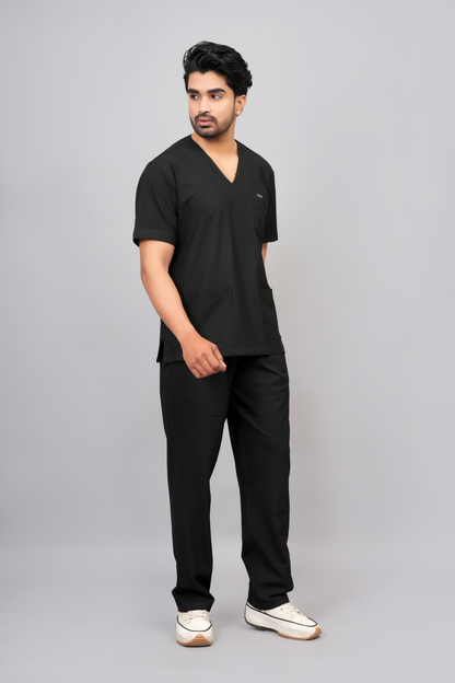 ZIVA EliteStretch men's ( black ) 4-Way Stretch Scrubs