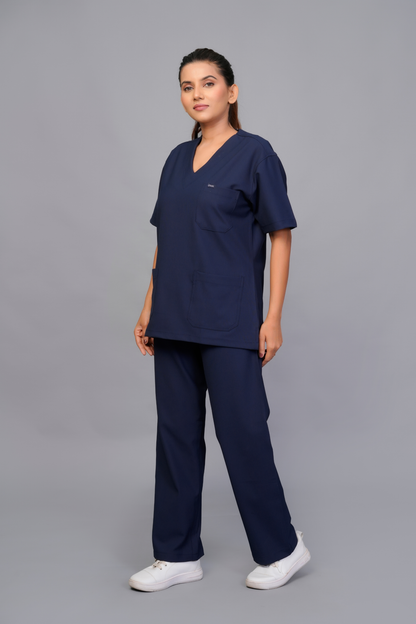ZIVA EliteStretch womens ( Navy Blue  ) 4-Way Stretch Scrubs
