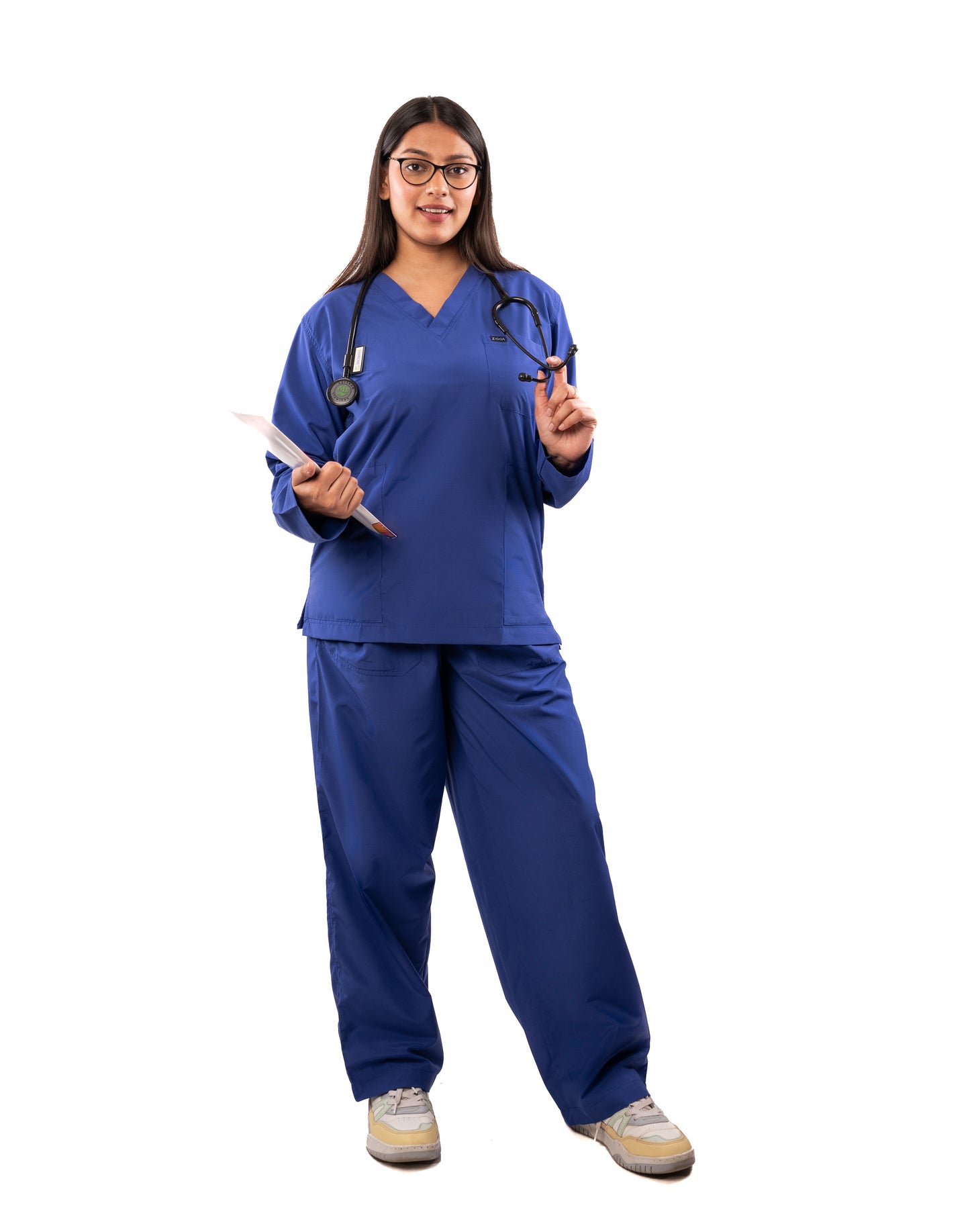 Women's Classic Full Sleeves ( Royal Blue ) Scrubs