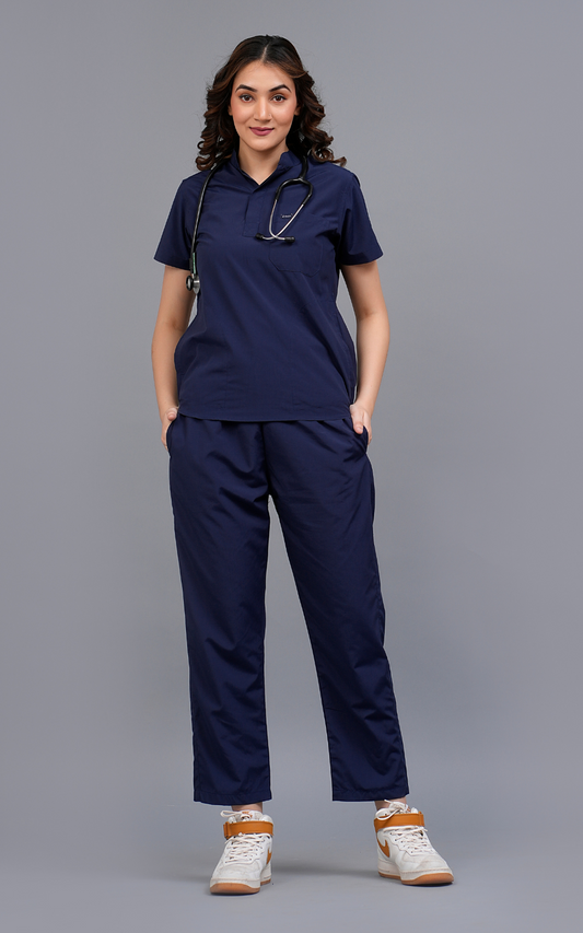 Womens Mandarin Elite Series (Navy Blue) Scrubs