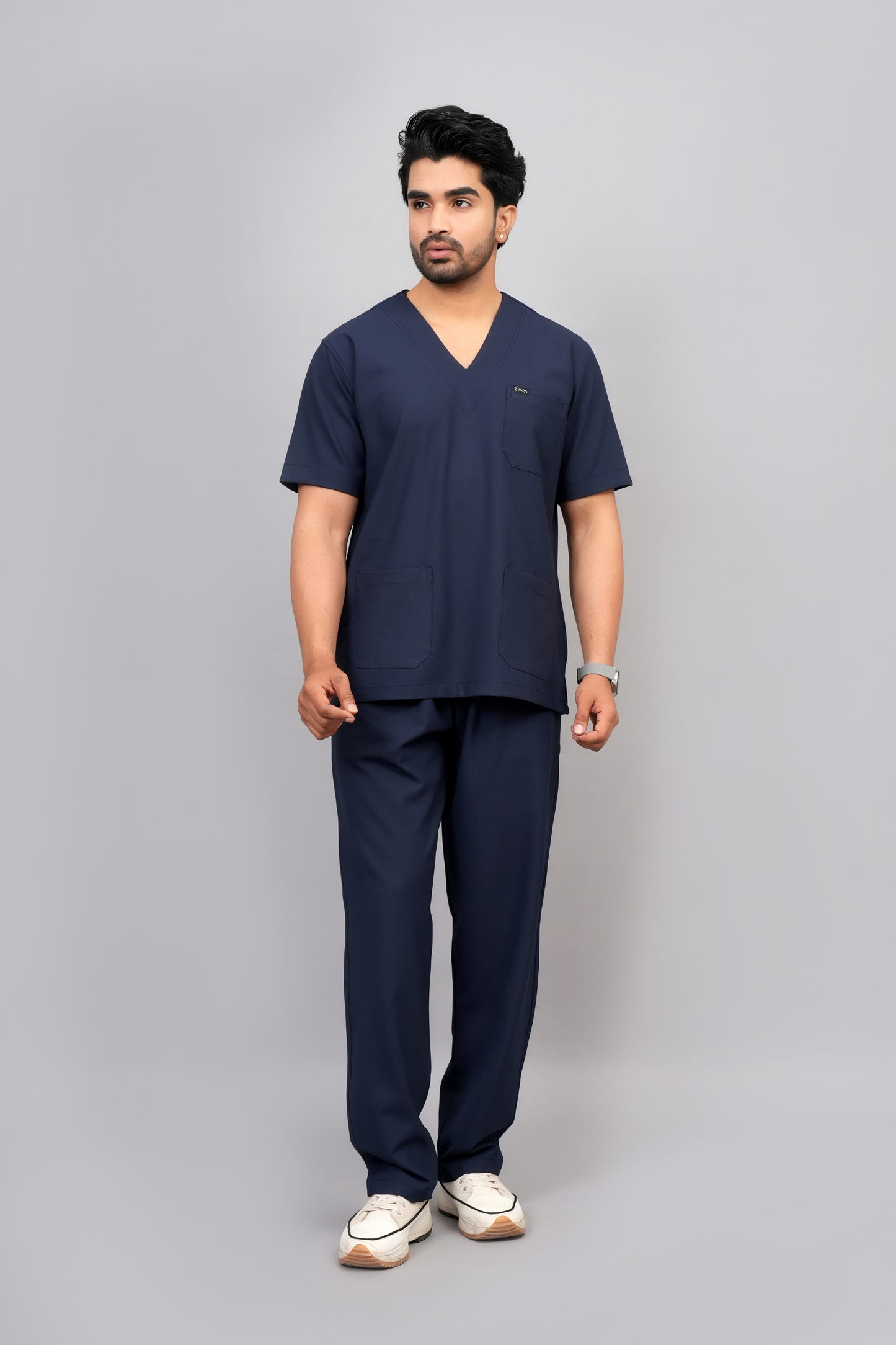 ZIVA EliteStretch men's ( Navy Blue  ) 4-Way Stretch Scrubs