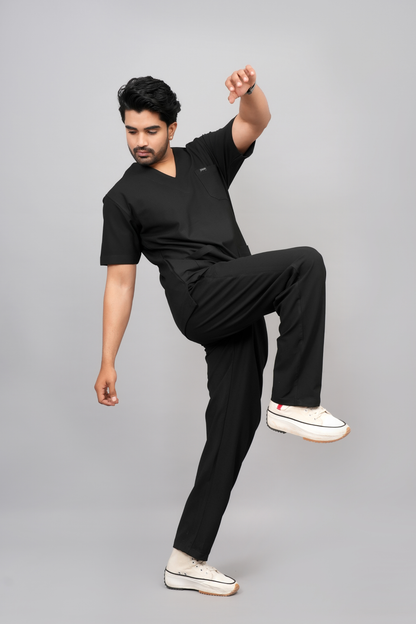 ZIVA EliteStretch men's ( black ) 4-Way Stretch Scrubs