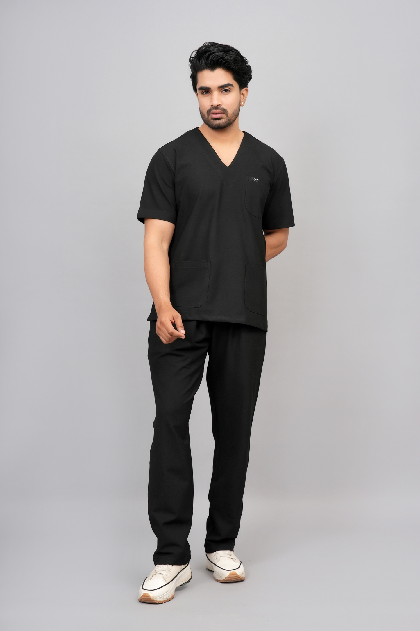 ZIVA EliteStretch men's ( black ) 4-Way Stretch Scrubs