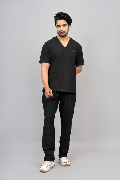 ZIVA EliteStretch men's ( black ) 4-Way Stretch Scrubs