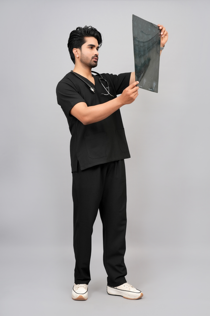 ZIVA EliteStretch men's ( black ) 4-Way Stretch Scrubs