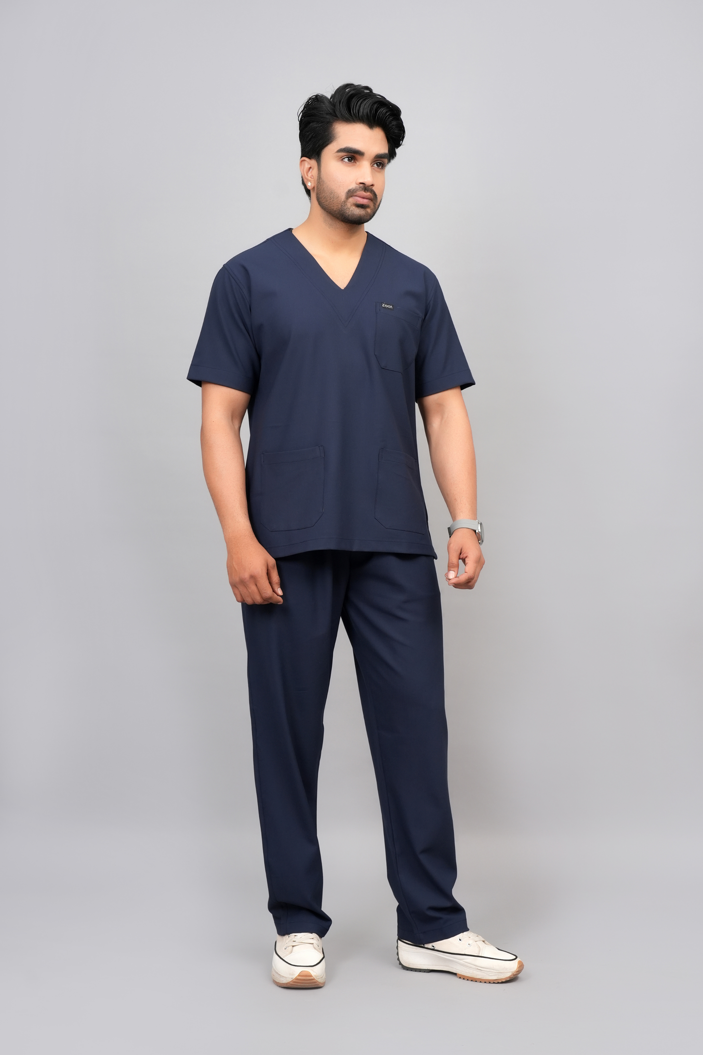 ZIVA EliteStretch men's ( Navy Blue  ) 4-Way Stretch Scrubs