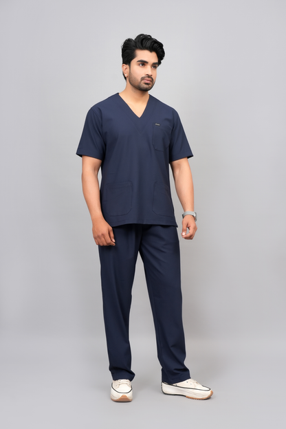 ZIVA EliteStretch men's ( Navy Blue  ) 4-Way Stretch Scrubs