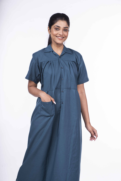 Hospital Essential OT Gown (Blue)