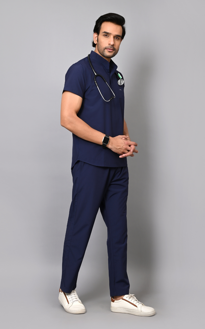 Mens Mandarin Elite Series (Navy Blue) Scrubs