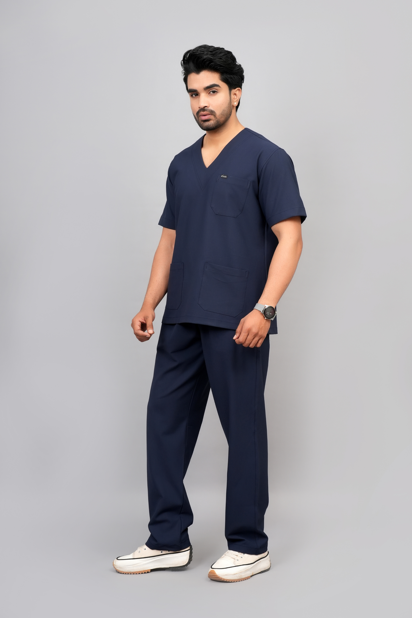 ZIVA EliteStretch men's ( Navy Blue  ) 4-Way Stretch Scrubs