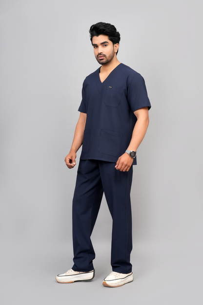 ZIVA EliteStretch men's ( Navy Blue  ) 4-Way Stretch Scrubs