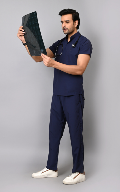 Mens Mandarin Elite Series (Navy Blue) Scrubs
