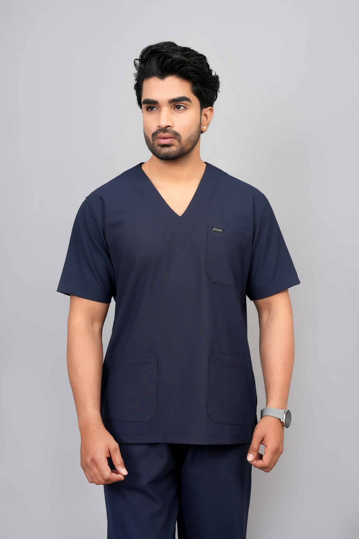 ZIVA EliteStretch men's ( Navy Blue  ) 4-Way Stretch Scrubs