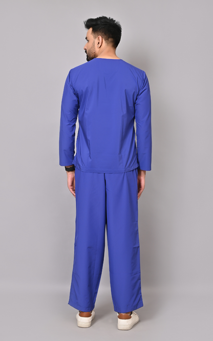 Men's Classic Full Sleeves ( Royal Blue ) Scrubs