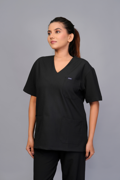 ZIVA EliteStretch womens ( black ) 4-Way Stretch Scrubs