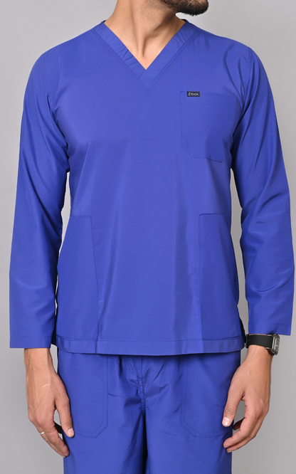 Men's Classic Full Sleeves ( Royal Blue ) Scrubs