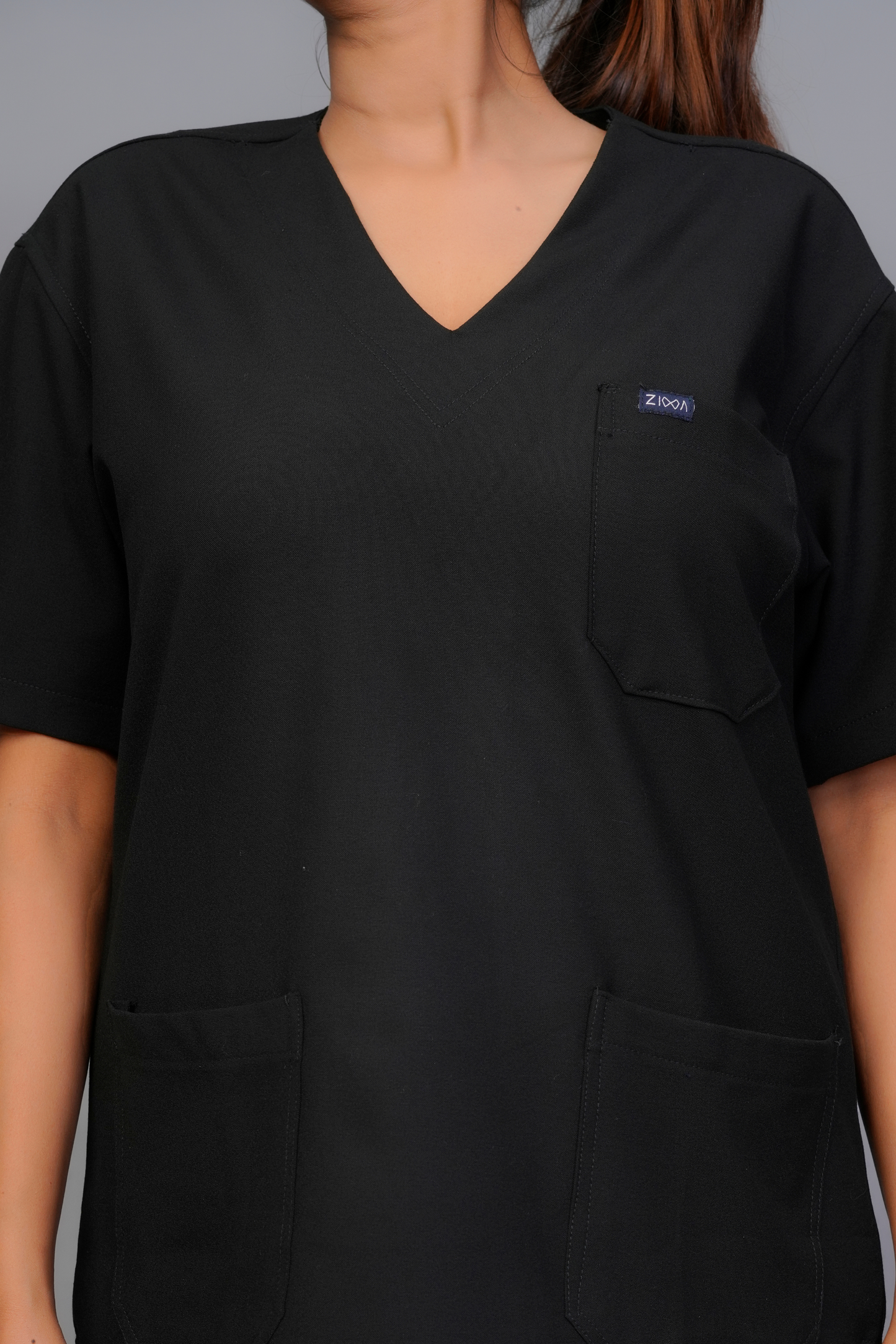 ZIVA EliteStretch womens ( black ) 4-Way Stretch Scrubs