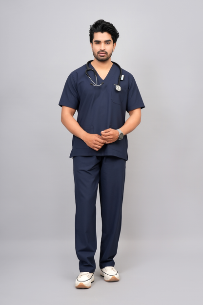 ZIVA EliteStretch men's ( Navy Blue  ) 4-Way Stretch Scrubs