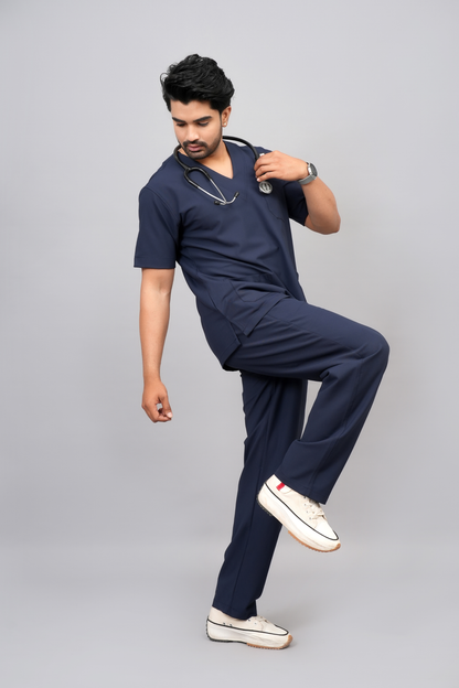 ZIVA EliteStretch men's ( Navy Blue  ) 4-Way Stretch Scrubs