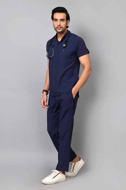 Mens Mandarin Elite Series (Navy Blue) Scrubs