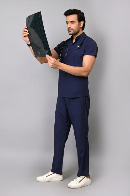 Mens Mandarin Elite Series (Navy Blue) Scrubs