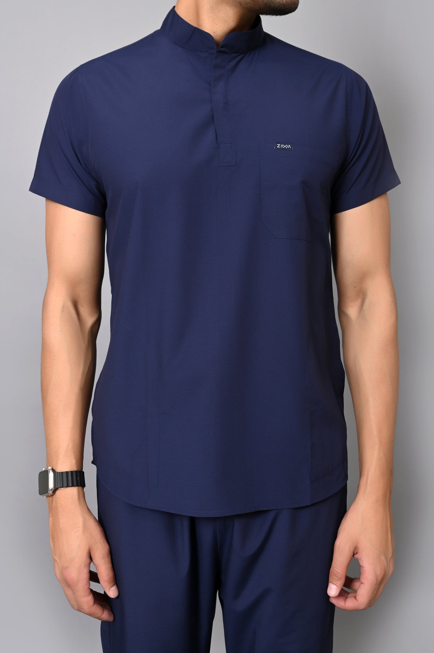 Mens Mandarin Elite Series (Navy Blue) Scrubs