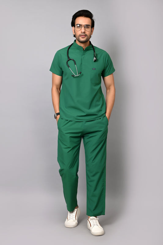 Mens Mandarin Elite Series (⁠Hospital Green) Scrubs