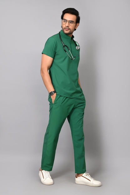 Mens Mandarin Elite Series (⁠Hospital Green) Scrubs