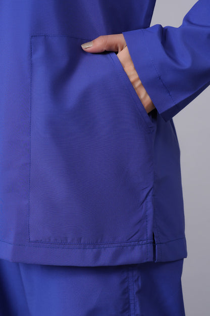 Women's Classic Full Sleeves ( Royal Blue ) Scrubs