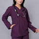 Women's  classic full sleeves ( wine ) scrubs