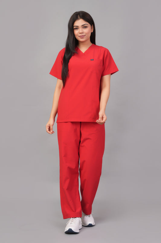 Ziva Womens Orignal Premium (Red) Scrubs