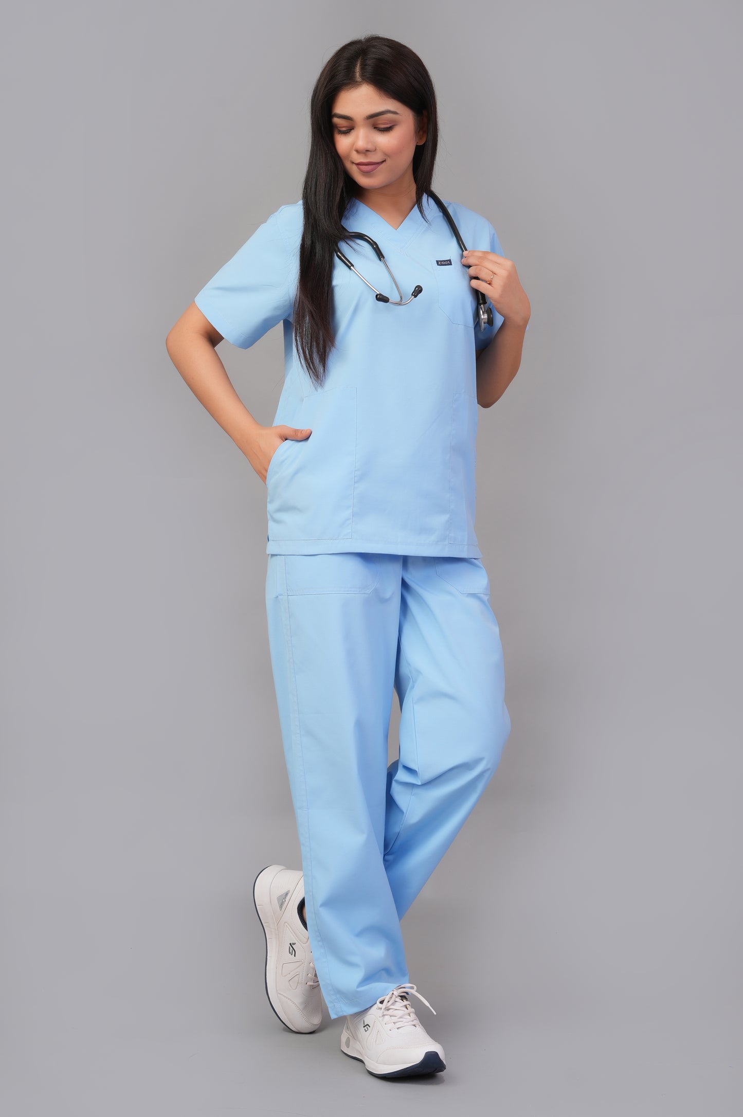 Ziva Womens Orignal Premium (Light Sky Blue) Scrubs