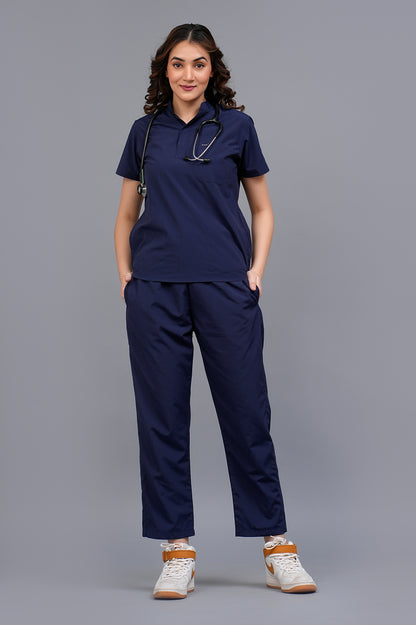 Womens Mandarin Elite Series (Navy Blue) Scrubs