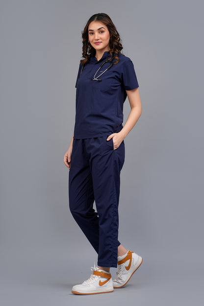 Womens Mandarin Elite Series (Navy Blue) Scrubs