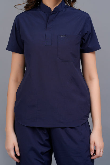 Womens Mandarin Elite Series (Navy Blue) Scrubs