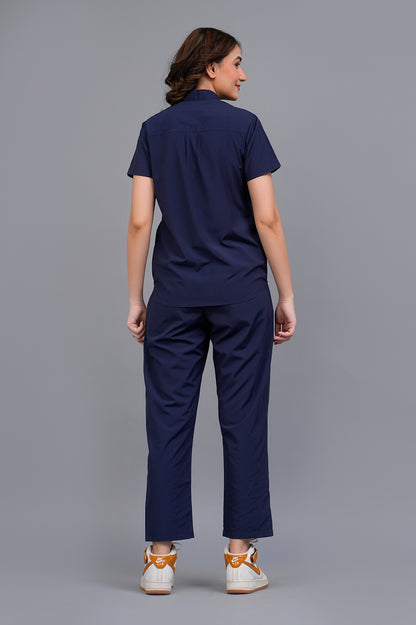 Womens Mandarin Elite Series (Navy Blue) Scrubs